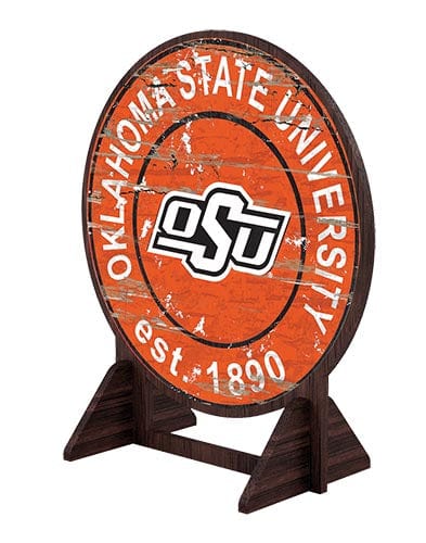 Fan Creations Desktop Stand Oklahoma State Desktop Circle Logo Stand