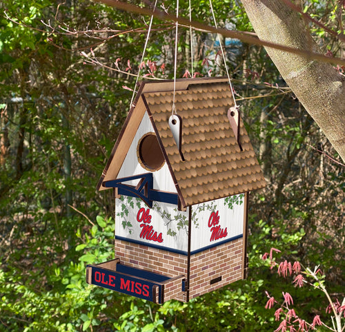 Fan Creations Garden Ole Miss Bird House