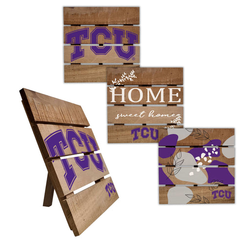 Fan Creations Home Decor TCU Trivet Hot Plate Set of 4 (2221,2222,2122x2)