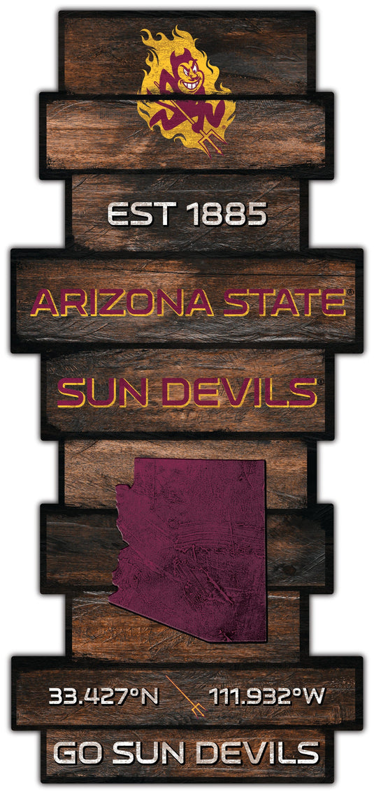 Fan Creations Wall Decor Arizona State Wood Celebration Stack