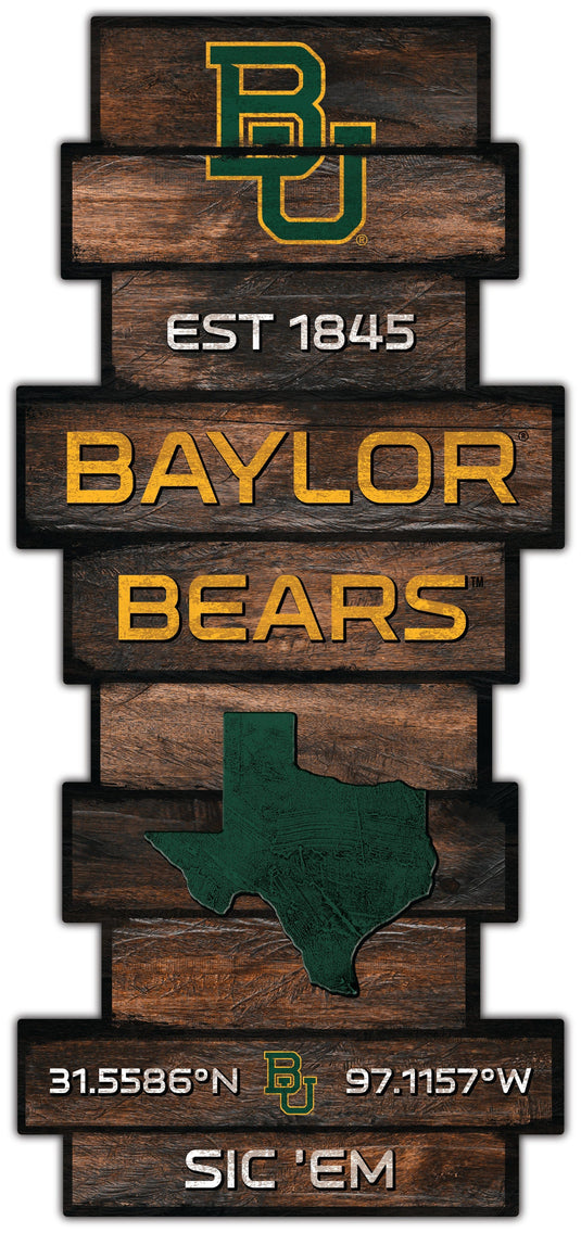 Fan Creations Wall Decor Baylor Wood Celebration Stack