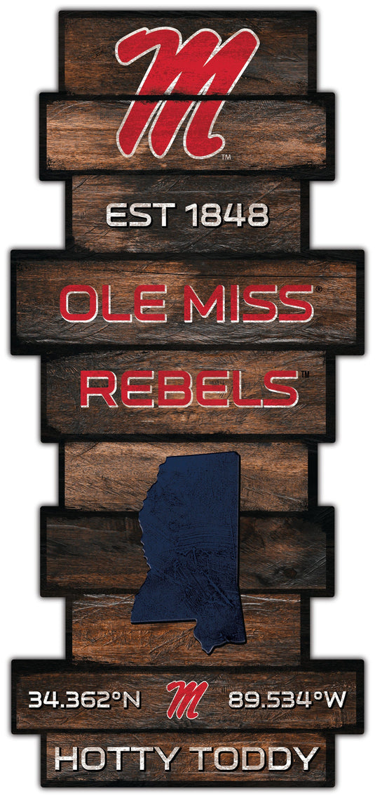 Fan Creations Wall Decor Ole Miss Wood Celebration Stack