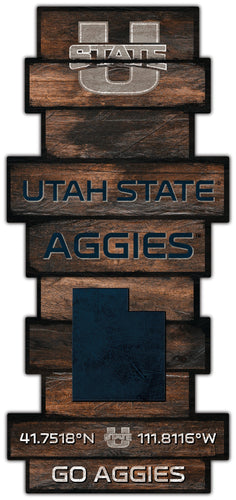 Fan Creations Wall Decor Utah State Wood Celebration Stack