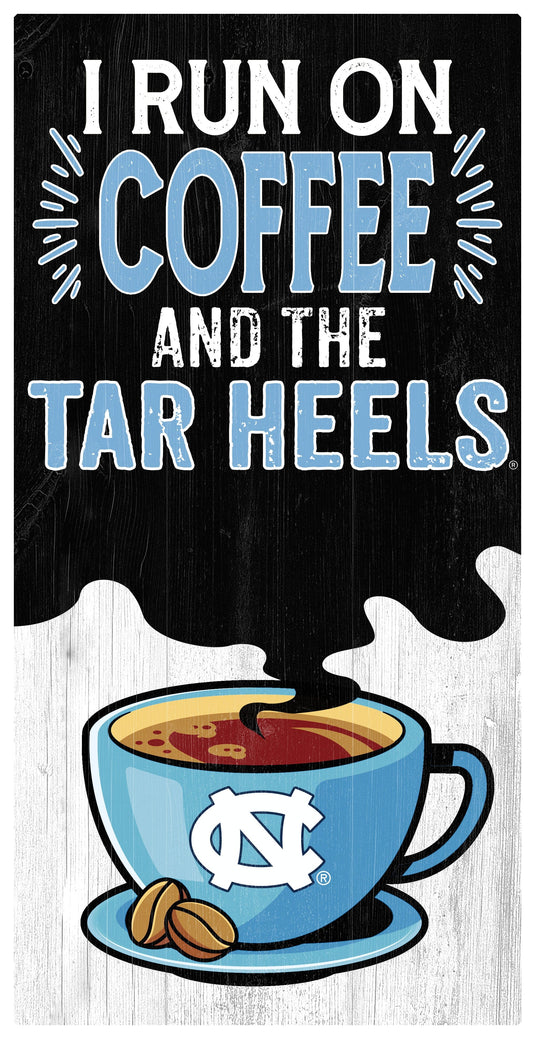 Fan Creations Home Decor North Carolina I Run On Coffee 6x12