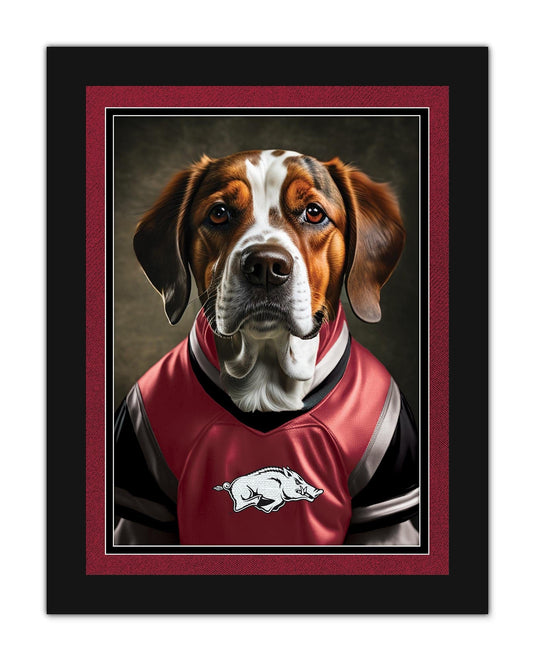 Fan Creations Wall Decor Arkansas Dog in Team Jersey 12x16