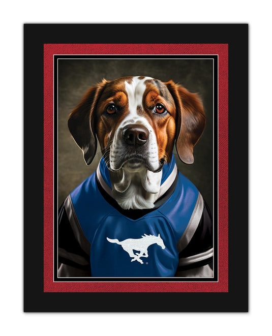 Fan Creations Wall Decor SMU Dog in Team Jersey 12x16