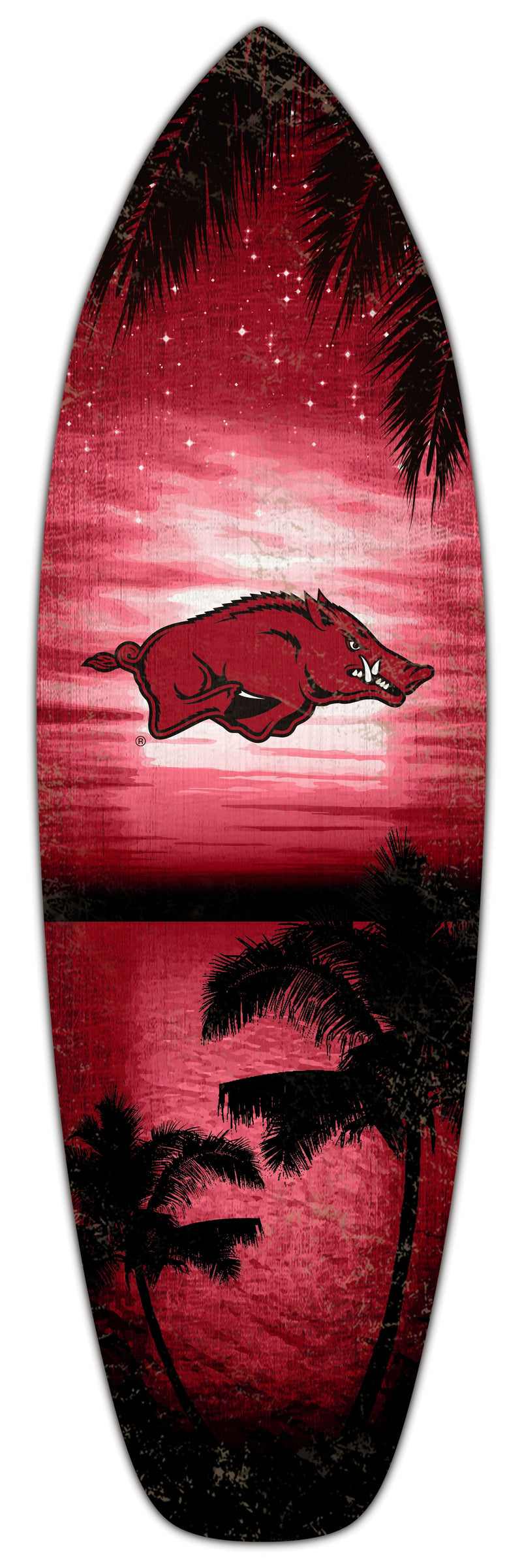 Load image into Gallery viewer, Fan Creations 24inch NCAA University of Arkansas Surfboard Wall Art
