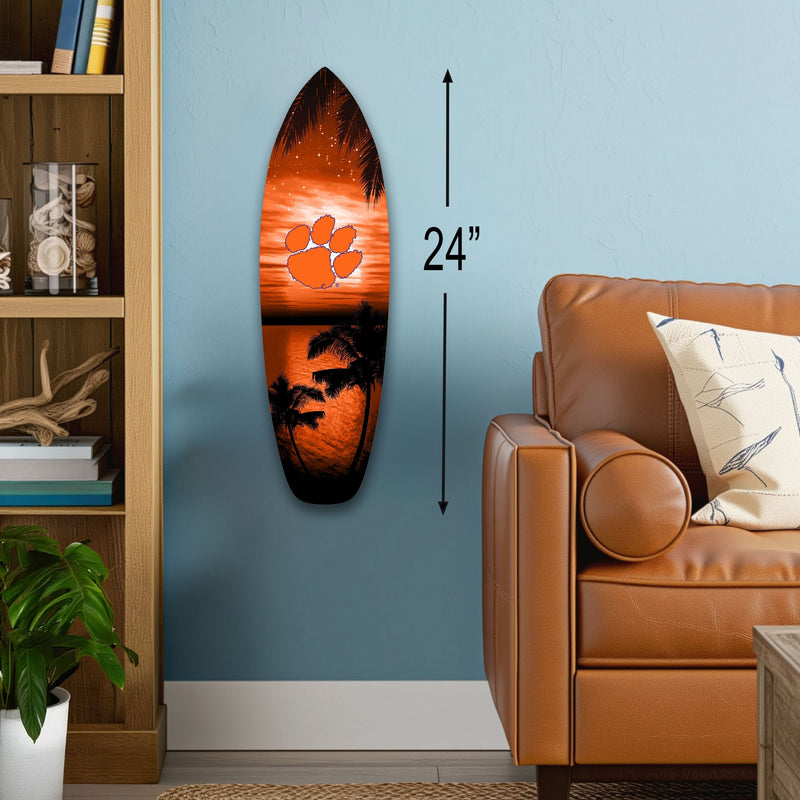 Load image into Gallery viewer, Fan Creations 24inch NCAA Clemson University Surfboard Wall Art
