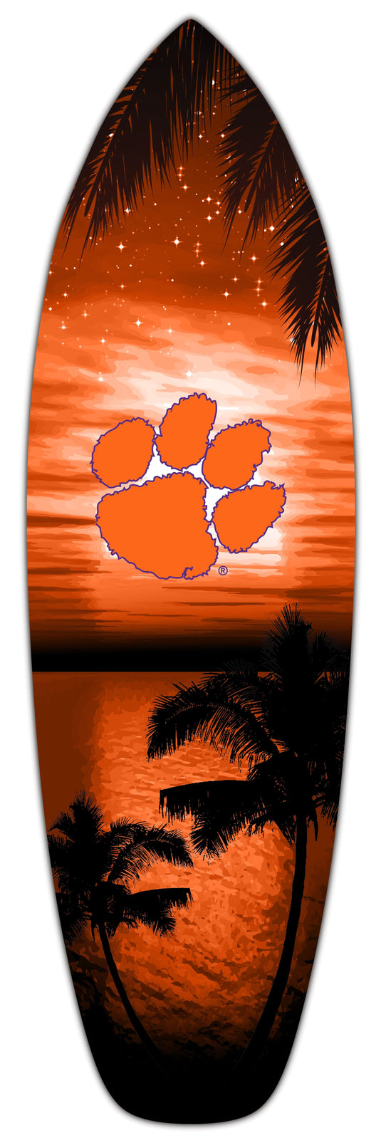 Fan Creations 24inch NCAA Clemson University Surfboard Wall Art