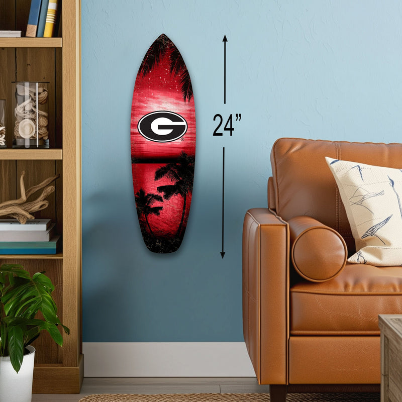 Load image into Gallery viewer, Fan Creations 24inch NCAA University of Georgia Surfboard Wall Art
