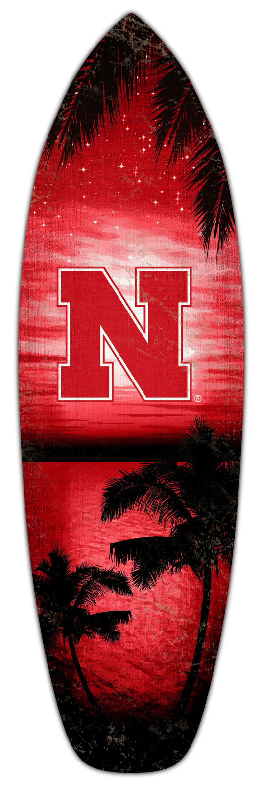 Fan Creations 24inch NCAA University of Nebraska Surfboard Wall Art