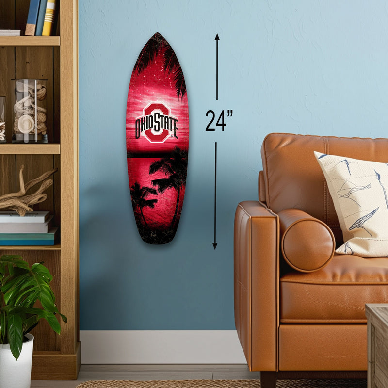 Load image into Gallery viewer, Fan Creations 24inch NCAA Ohio State University Surfboard Wall Art
