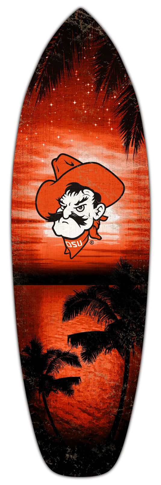 Fan Creations 24inch NCAA Oklahoma State University Surfboard Wall Art