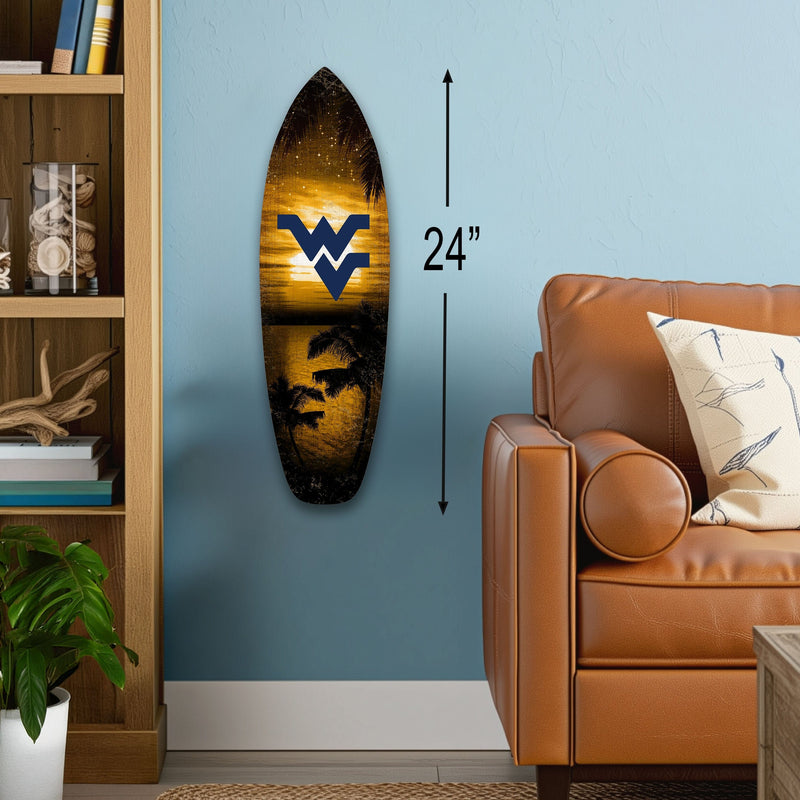 Load image into Gallery viewer, Fan Creations 24inch NCAA West Virginia University Surfboard Wall Art

