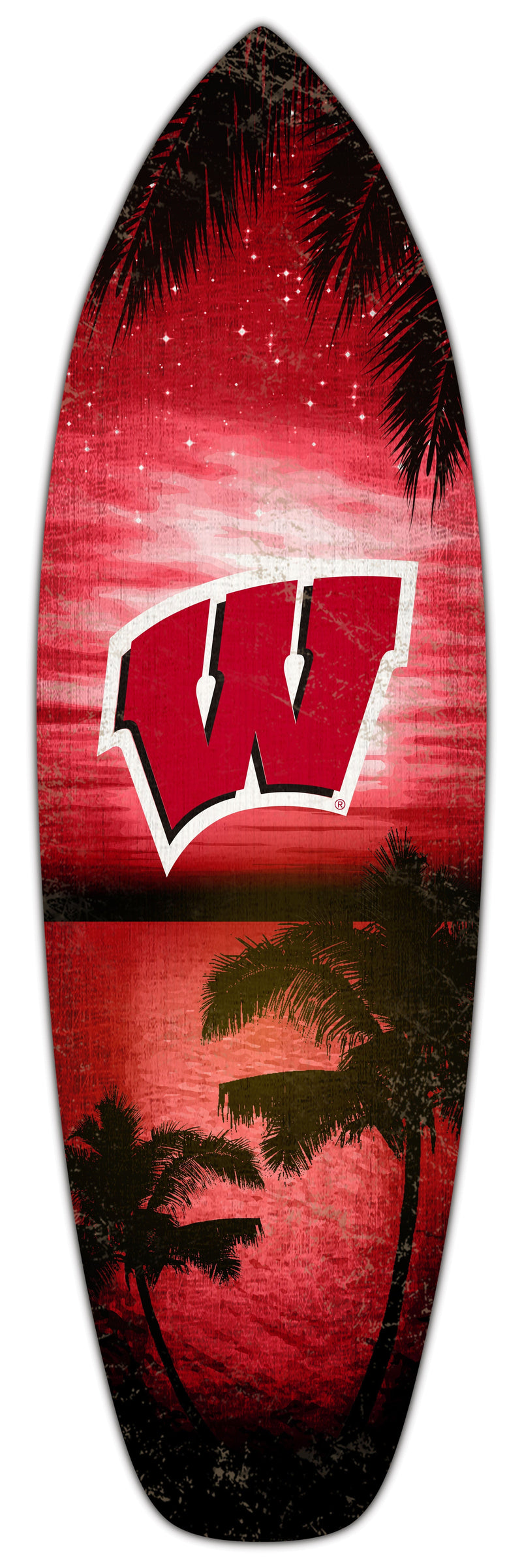 Load image into Gallery viewer, Fan Creations 24inch NCAA University of Wisconsin Surfboard Wall Art
