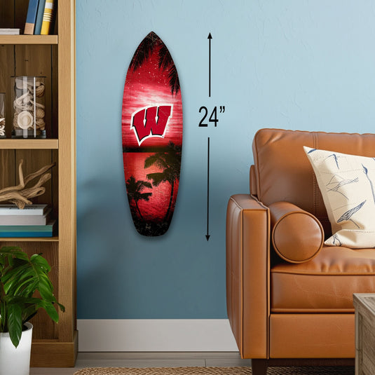 Fan Creations 24inch NCAA University of Wisconsin Surfboard Wall Art