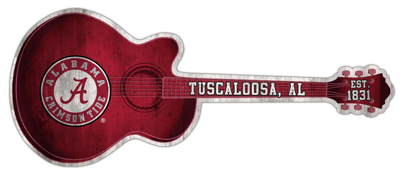 Load image into Gallery viewer, Fan Creations 24in Guitar NCAA University of Alabama team wall art sign
