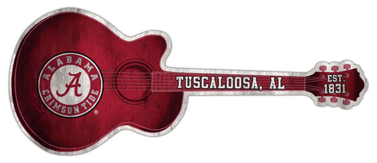 Fan Creations 24in Guitar NCAA University of Alabama team wall art sign