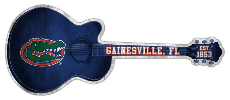 Load image into Gallery viewer, Fan Creations 24in Guitar NCAA University of Florida team wall art sign
