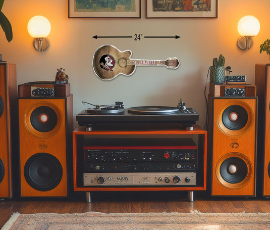 Fan Creations 24in Guitar NCAA Florida State University team wall art sign