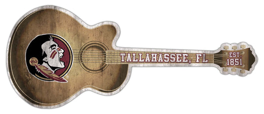 Fan Creations 24in Guitar NCAA Florida State University team wall art sign