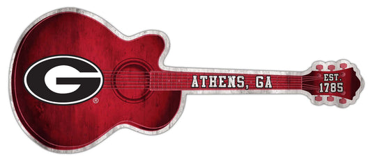 Fan Creations 24in Guitar NCAA University of Georgia team wall art sign