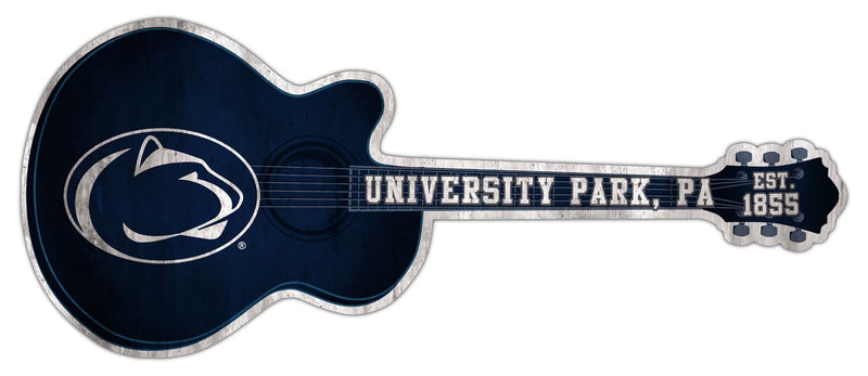 Load image into Gallery viewer, Fan Creations 24in Guitar NCAA Pennsylvania State University team wall art sign
