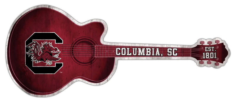 Load image into Gallery viewer, Fan Creations 24in Guitar NCAA University of South Carolina team wall art sign
