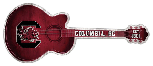 Fan Creations 24in Guitar NCAA University of South Carolina team wall art sign