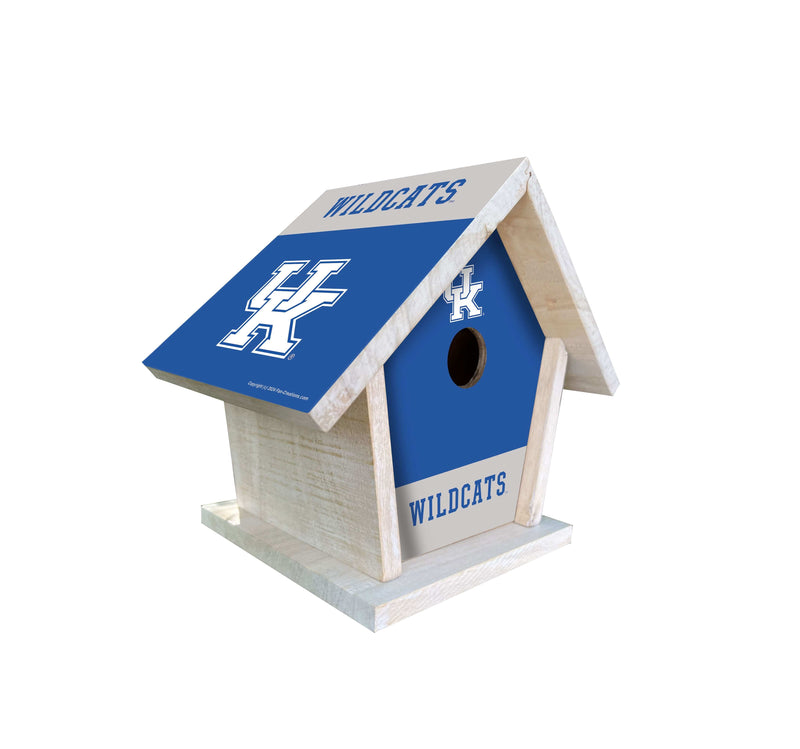 Load image into Gallery viewer, Fan Creations NCAA University of Kentucky-Themed Birdhouse – White Mahogany with Bright UV Printed Team Colors
