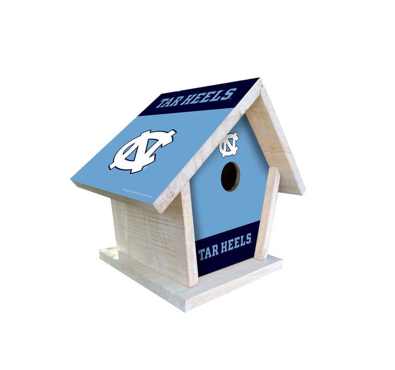 Load image into Gallery viewer, Fan Creations NCAA University of North Carolina at Chapel Hill-Themed Birdhouse – White Mahogany with Bright UV Printed Team Colors
