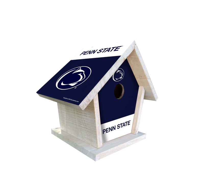 Load image into Gallery viewer, Fan Creations NCAA Pennsylvania State University-Themed Birdhouse – White Mahogany with Bright UV Printed Team Colors
