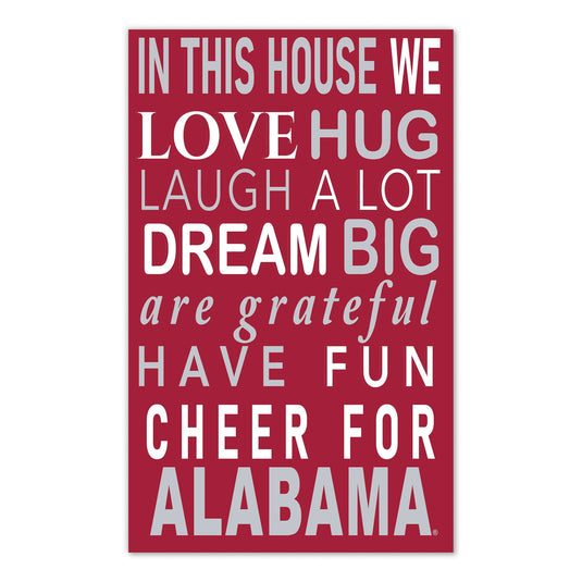 Fan Creations NCAA University of Alabama in This House 11x19 Wall Decor