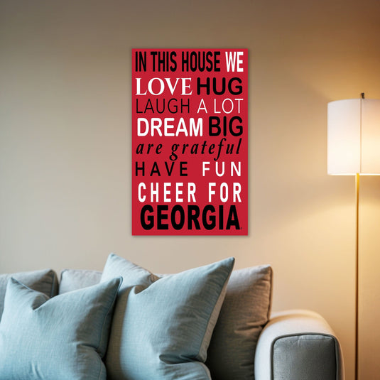 Fan Creations NCAA University of Georgia in This House 11x19 Wall Decor
