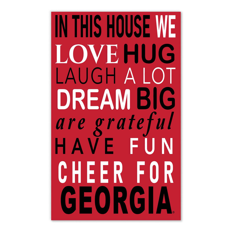 Load image into Gallery viewer, Fan Creations NCAA University of Georgia in This House 11x19 Wall Decor
