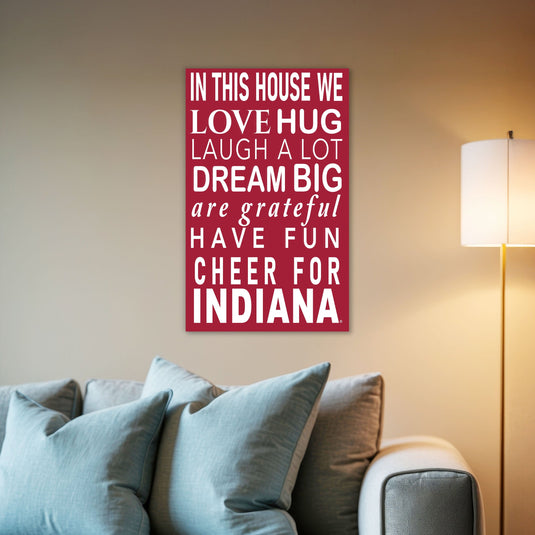 Fan Creations NCAA Indiana University in This House 11x19 Wall Decor