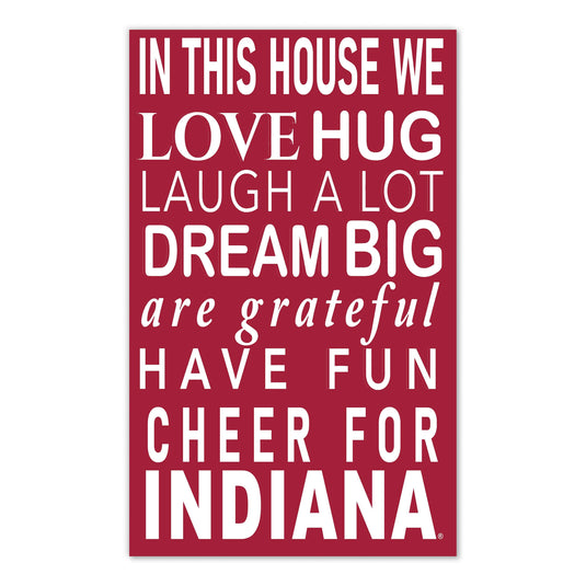 Fan Creations NCAA Indiana University in This House 11x19 Wall Decor