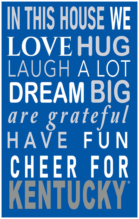 Fan Creations NCAA University of Kentucky in This House 11x19 Wall Decor