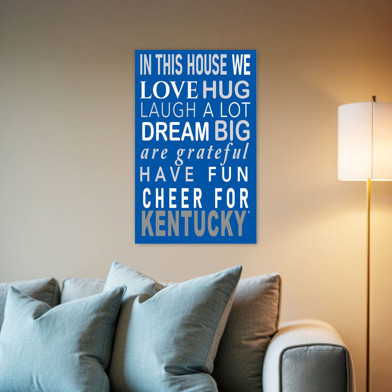 Load image into Gallery viewer, Fan Creations NCAA University of Kentucky in This House 11x19 Wall Decor
