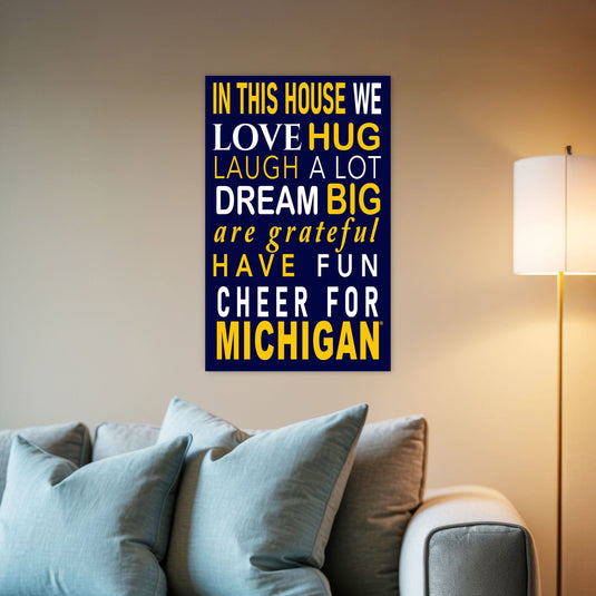 Fan Creations NCAA University of Michigan in This House 11x19 Wall Decor