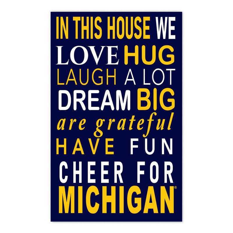 Load image into Gallery viewer, Fan Creations NCAA University of Michigan in This House 11x19 Wall Decor
