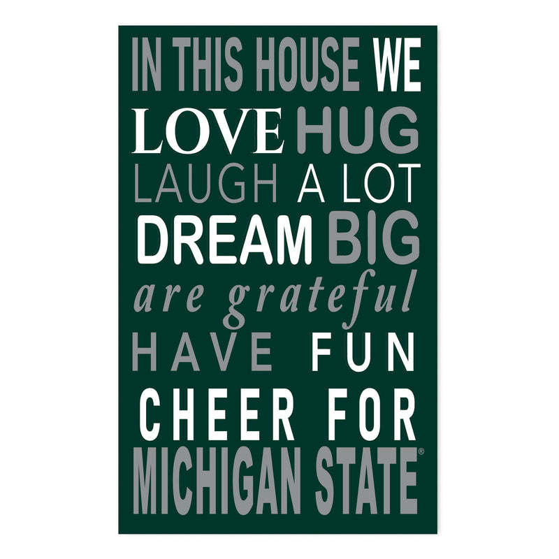 Load image into Gallery viewer, Fan Creations NCAA Michigan State University in This House 11x19 Wall Decor

