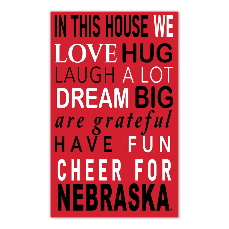 Load image into Gallery viewer, Fan Creations NCAA University of Nebraska in This House 11x19 Wall Decor
