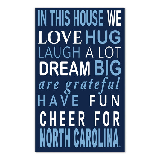 Fan Creations NCAA University of North Carolina at Chapel Hill in This House 11x19 Wall Decor