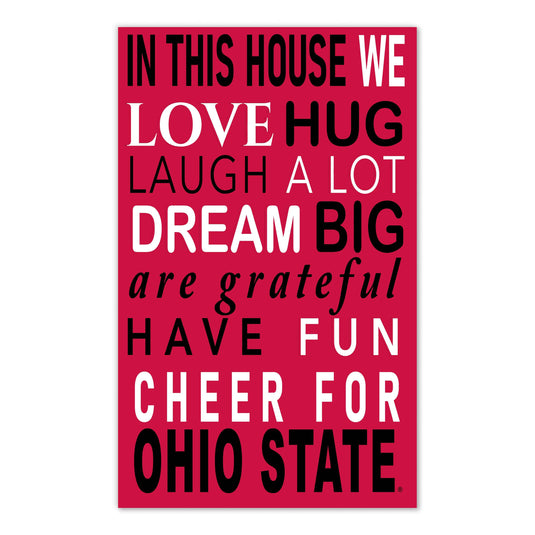 Fan Creations NCAA Ohio State University in This House 11x19 Wall Decor