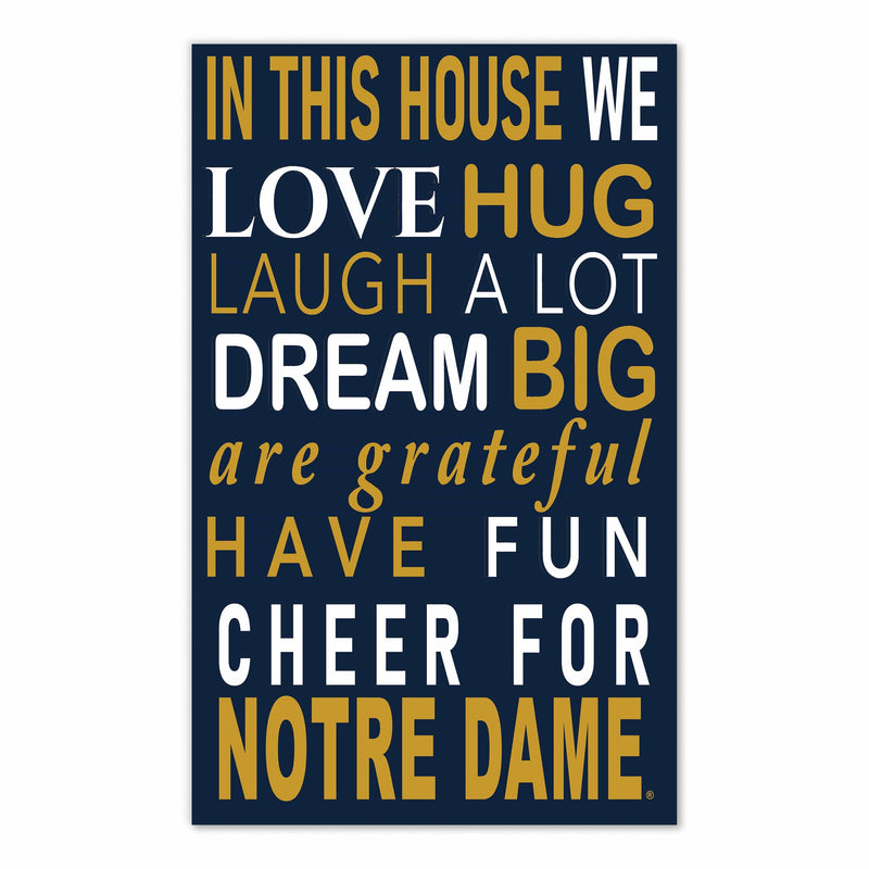 Load image into Gallery viewer, Fan Creations NCAA University of Notre Dame in This House 11x19 Wall Decor

