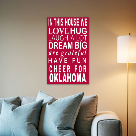 Fan Creations NCAA University of Oklahoma in This House 11x19 Wall Decor