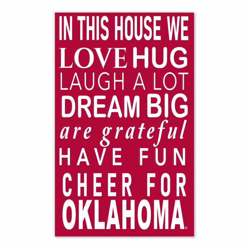 Load image into Gallery viewer, Fan Creations NCAA University of Oklahoma in This House 11x19 Wall Decor
