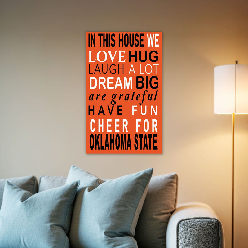Load image into Gallery viewer, Fan Creations NCAA Oklahoma State University in This House 11x19 Wall Decor
