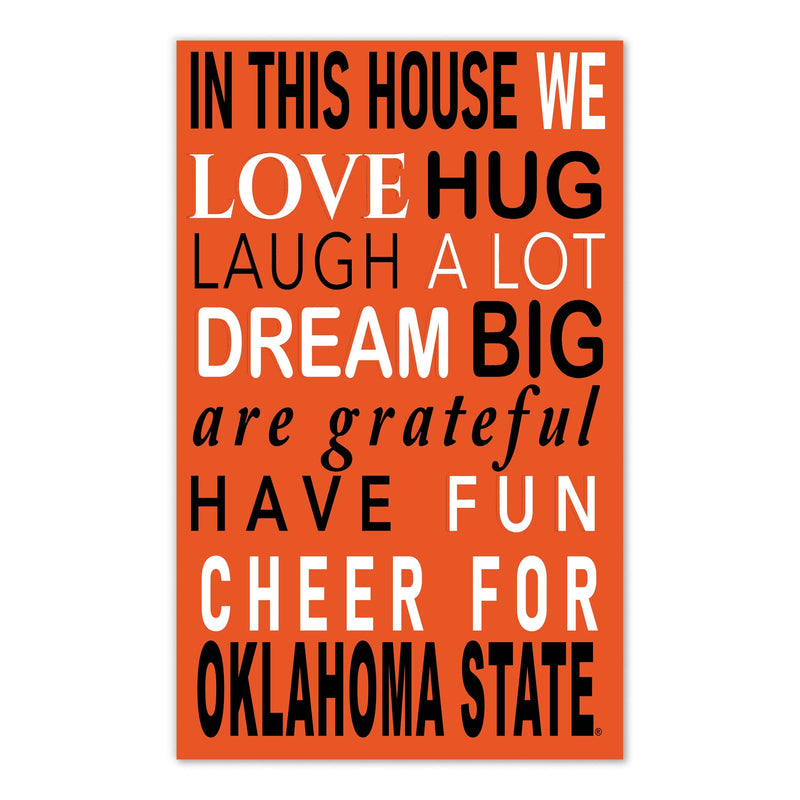 Load image into Gallery viewer, Fan Creations NCAA Oklahoma State University in This House 11x19 Wall Decor
